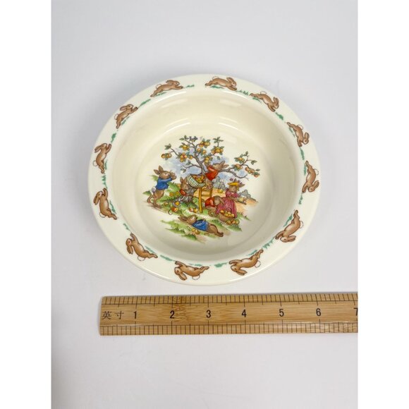 Bunnykins vintage ceramic bowl - peach tree - Royal Doulton Bone China c 1936 - Picture 7 of 7